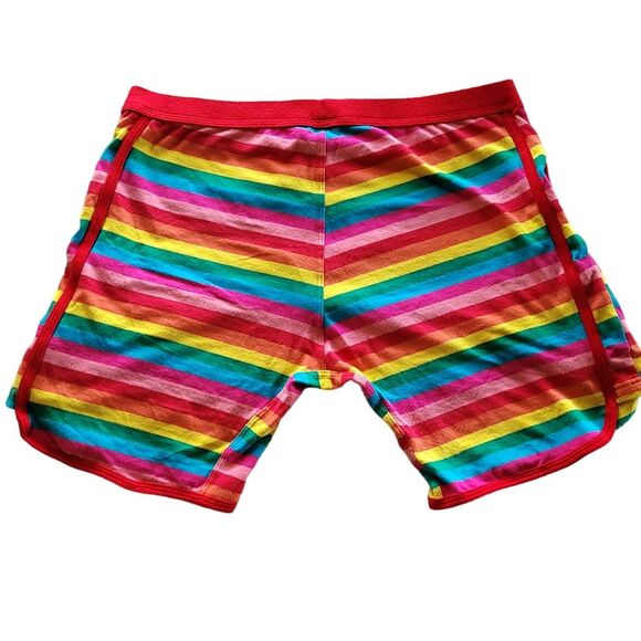 Knobs Pride Rainbow Mens Medium Stripe Boxer With Pockets - Picture 2 of 7